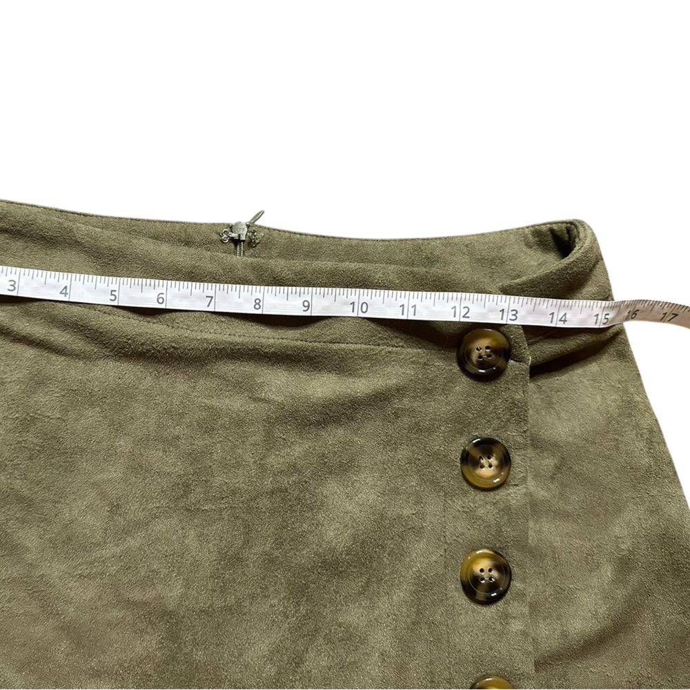 Altar’d State Faux Suede Button Front Skort Taupe Olive Brown Size M - Picture 3 of 4